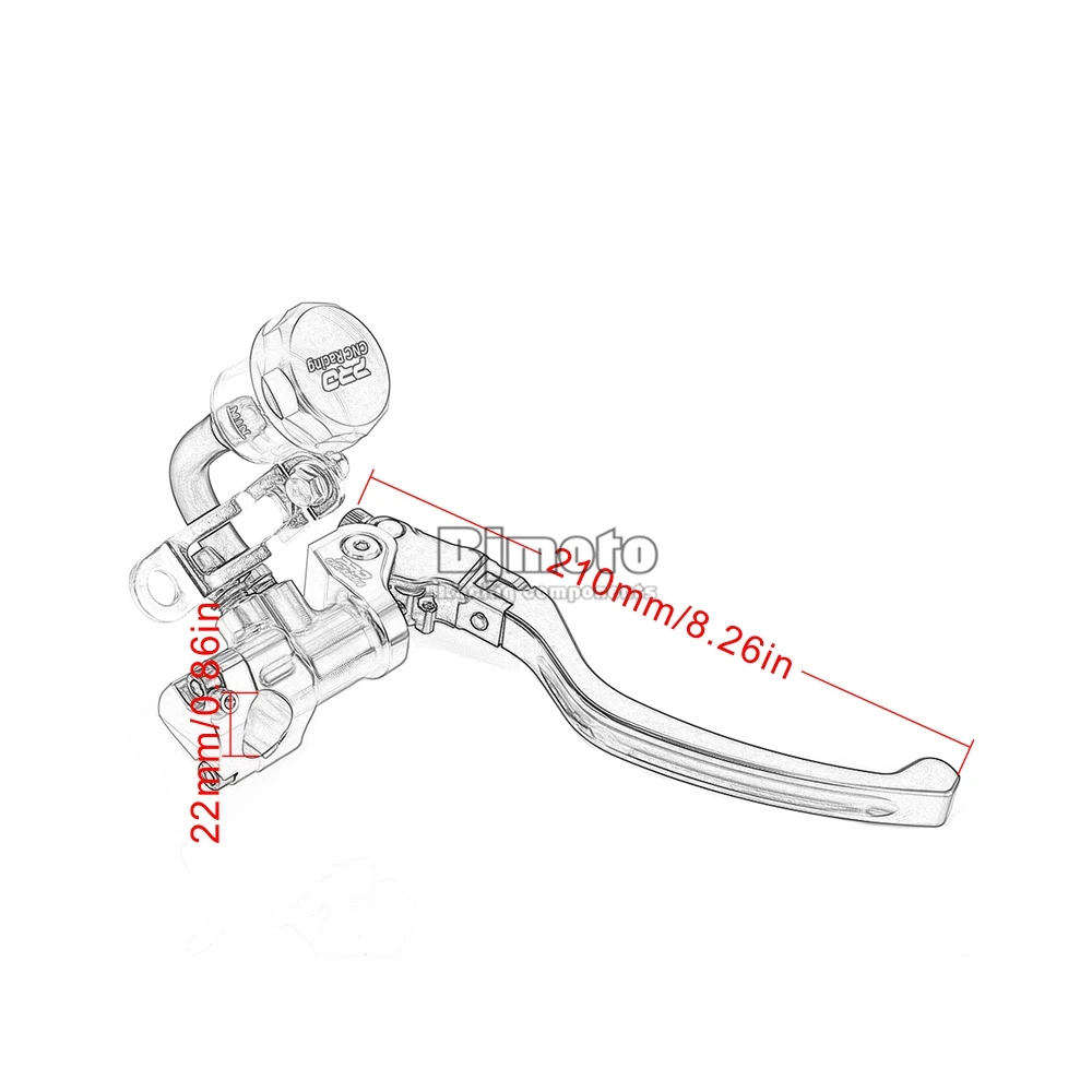 BJMOTO Универсальный 7/" 22 мм Алюминиевый Рычаг переднего тормозного насоса мотоцикла для 400cc до 1000cc Спорт велосипед уличные велосипеды