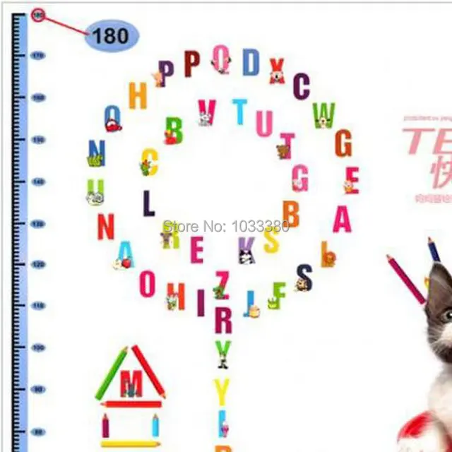 Alphabet Tall Cartoon Stickers Children S Room Bedroom Wall Alphabet Tall Cartoon Stickers Children S Room Bedroom Wall Nursery Clroom Decoration Sticker