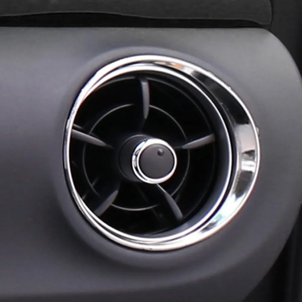 Автомобильный Стайлинг интерьера вентиляционное отверстие на выходе отделка ободок молдинги гарнир для Toyota Corolla E170 аксессуары - Название цвета: Серебристый