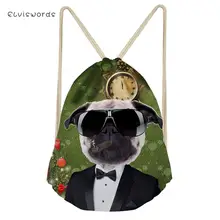 ELVISWORDS женская сумка на шнурке забавный рюкзак с принтом животных для девочек маленький дорожный рюкзак Пляжная Сумка детский подарок Feminina