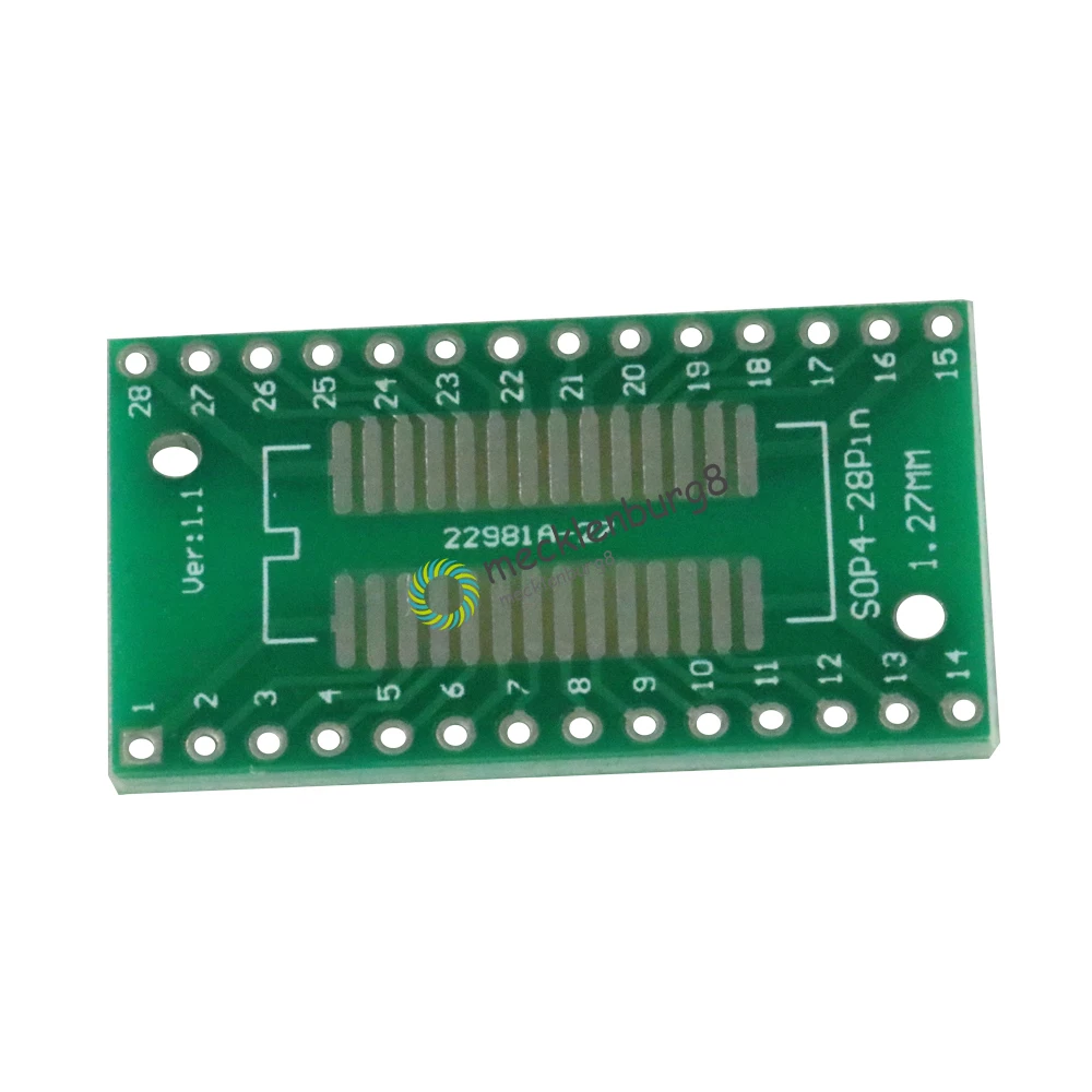 5 pieces. SSOP28 SOP28 TSSOP28 to DIP28 adapter converter PCB 0.65 / 1.27 mm | Электроника