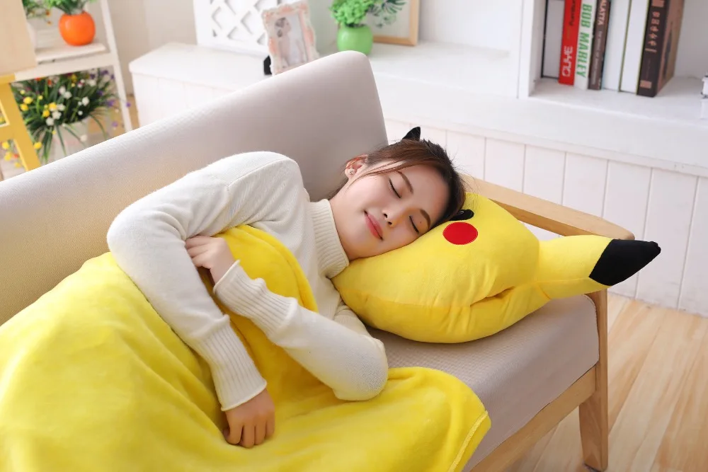 Мультфильм Аниме Пикачу подушка для согревания рук куклы Одеяло мягкая плюшевая подушка мягкие Животные Pikapi Поддержи милые игрушки для