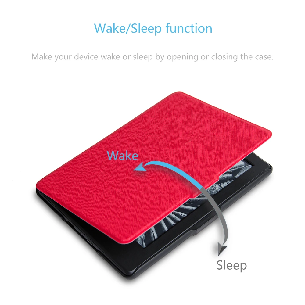 

Magnetic sleep/wake protective cover shell case for Amazon All-new kindle 2016 E-reader 6" 8th skin case+stylus+screen film