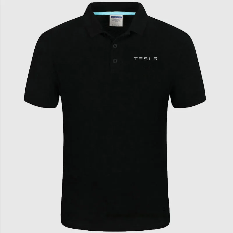 Новинка Tesla мужская рубашка-поло с модным воротником, тонкая рубашка поло с коротким рукавом, мужская летняя футболка - Цвет: 13