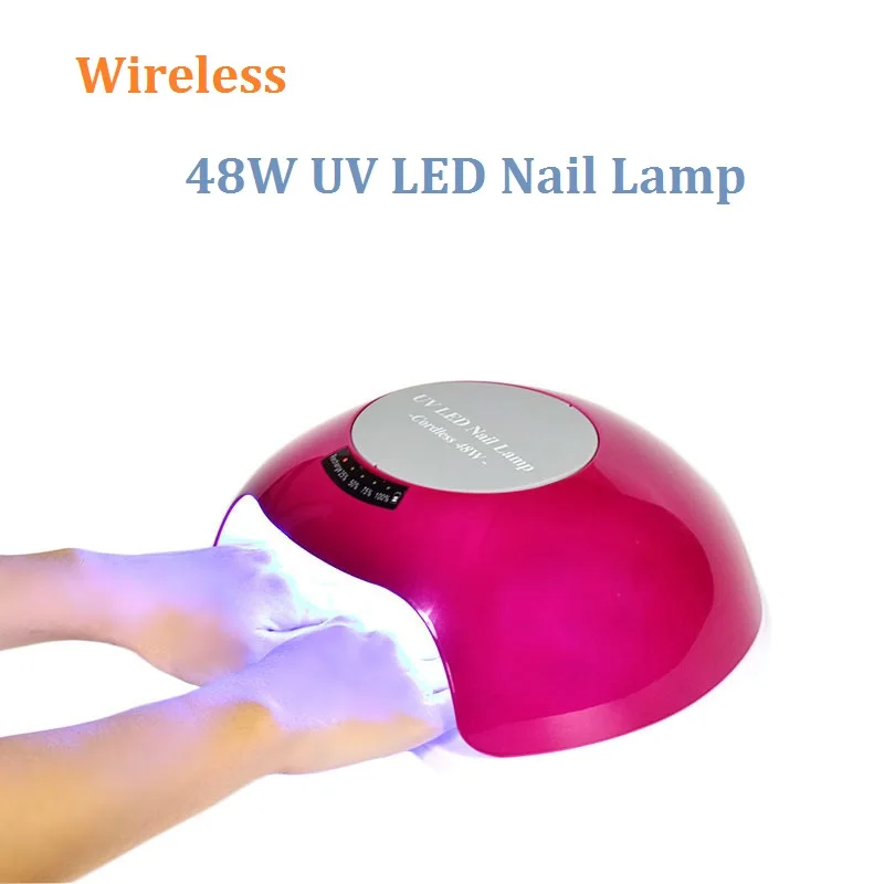 48W UV LED Nail Lamps Wireless Rechargeable LED UV Nail Dryer Manicure