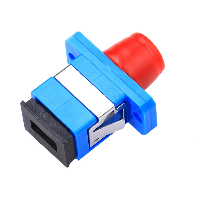 

50pcs/lot FC-SC Hybrid Singlemode Simplex Plastic Fiber Optic Adapter FC SC /UPC with Flange, fiber connector