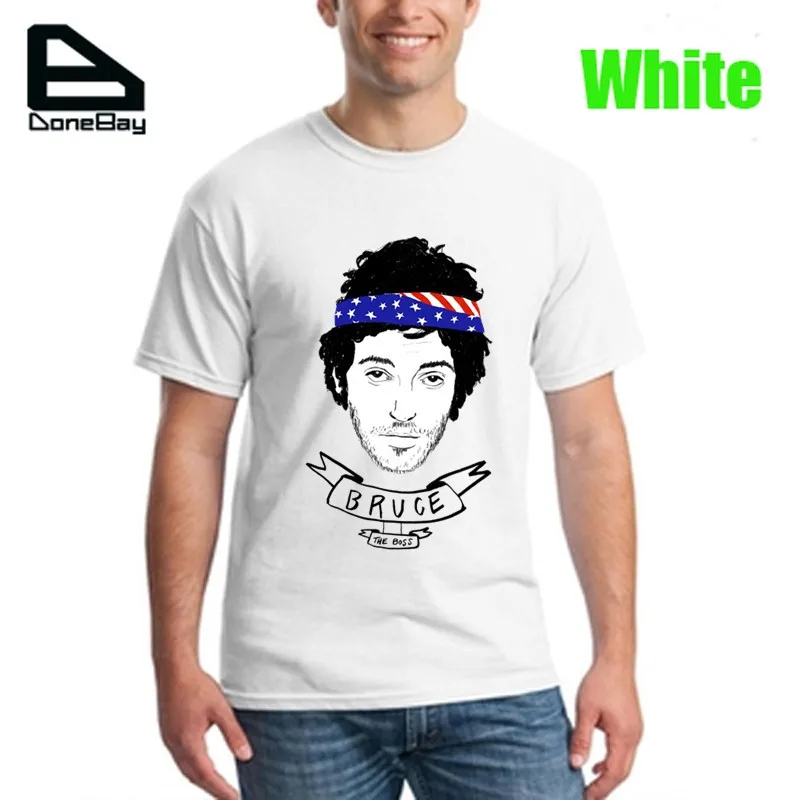 Så mange Sociale Studier midler Bruce Springsteen Funny Design Men Short Sleeve White T Shirt Off White  Mens Fashion T Shirts 2016 Cotton Beathable Cheap Tee - T-shirts -  AliExpress