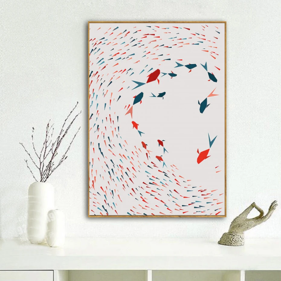 Amazing Fish Canvas Paintings Vertical Rectangle Wall Art Posters
