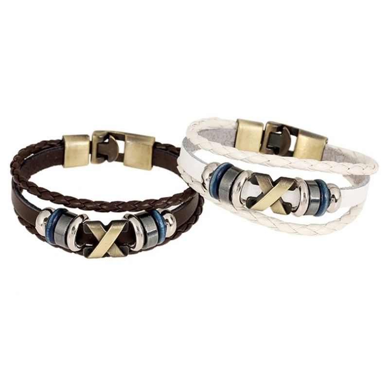 

Classic European and American leather men and women wild daily gift bracelet jewelry