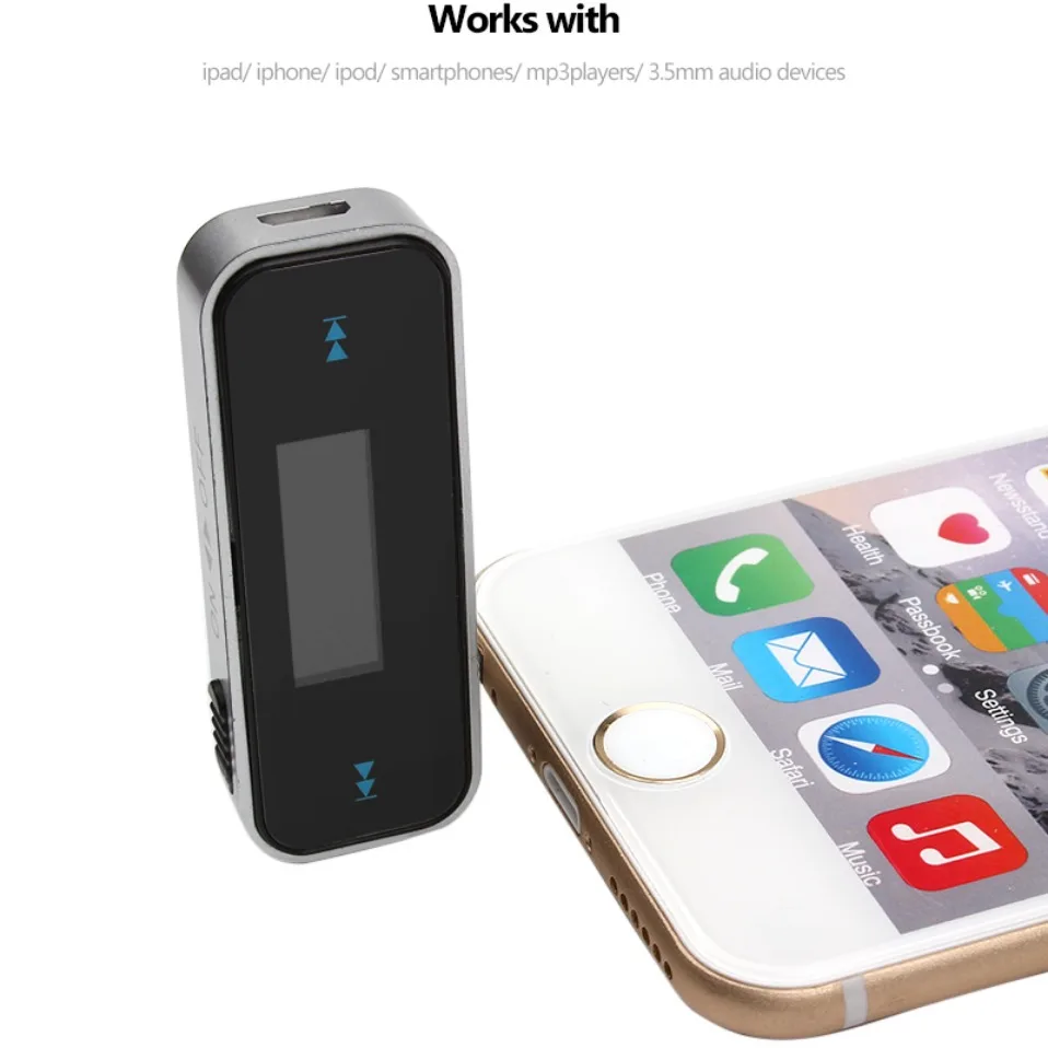 Купить мини беспроводной автомобильный ФМ-трансмиттер музыка аудио с FM ...