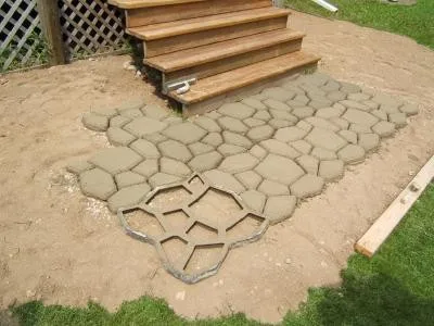 DIY каменные мостовой формы для изготовления дорожек для вашего сада бетонные садовые формы