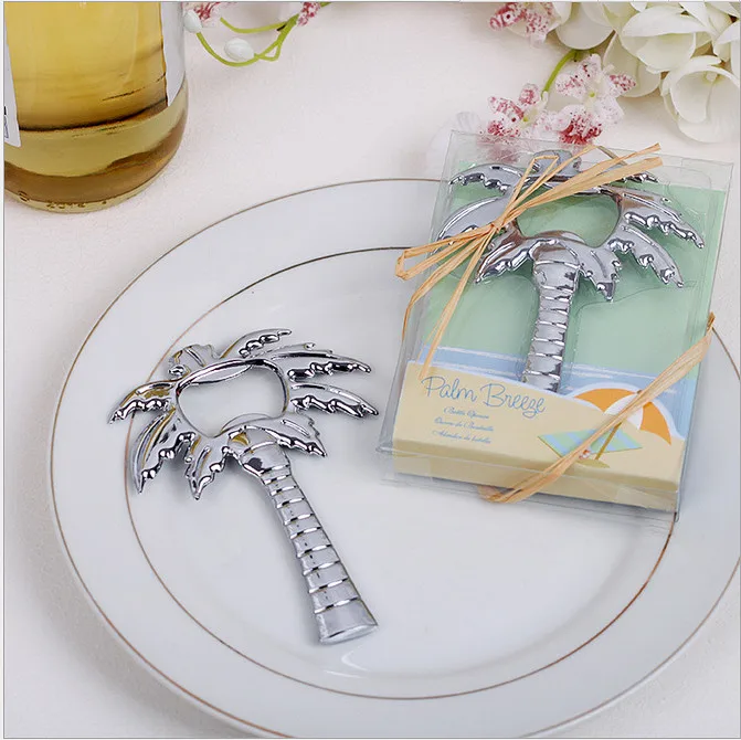 Beach Wedding Party Casa Creativa "Palm Breeze" Chrome Palm Tree Bottle Opener Regalo Di Nozze Bere Ware Baby Shower Favori