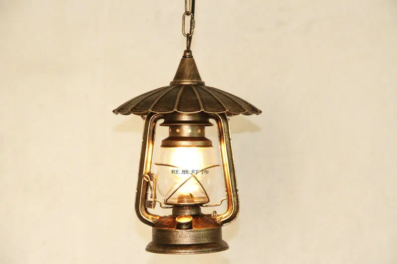 Luzes do Corredor Pátio ao ar o Novo Europeu Retro Única Cabeça Lustre Varanda Livre Lâmpada Querosene Bronze Restaurante 6 Luminárias de parede externas