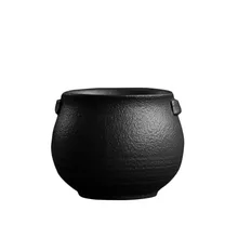 75 мл черный дзен грубая керамика чайный набор кунг-фу керамическая чашка винтажный чай в японском стиле церемония мастер чашка украшение дома подарок