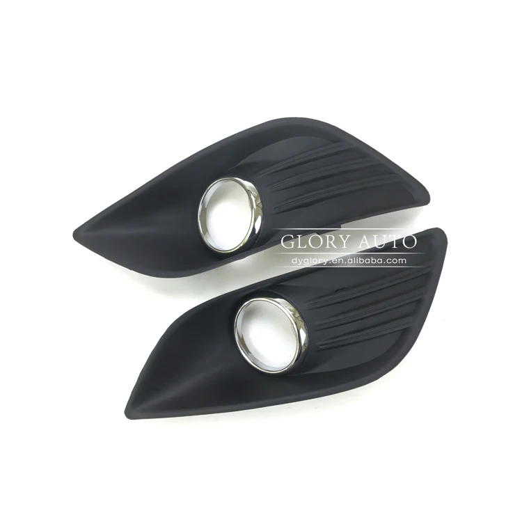 front bumper fog lamp cover fog light cover with chrome ring for ford