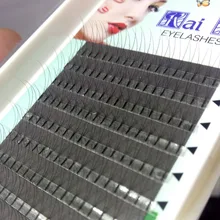 HBZGTLAD 2D российское объемное наращивание ресниц короткий стержень предварительно сделанные вентиляторы ресниц ресниц индивидуальные наращивания