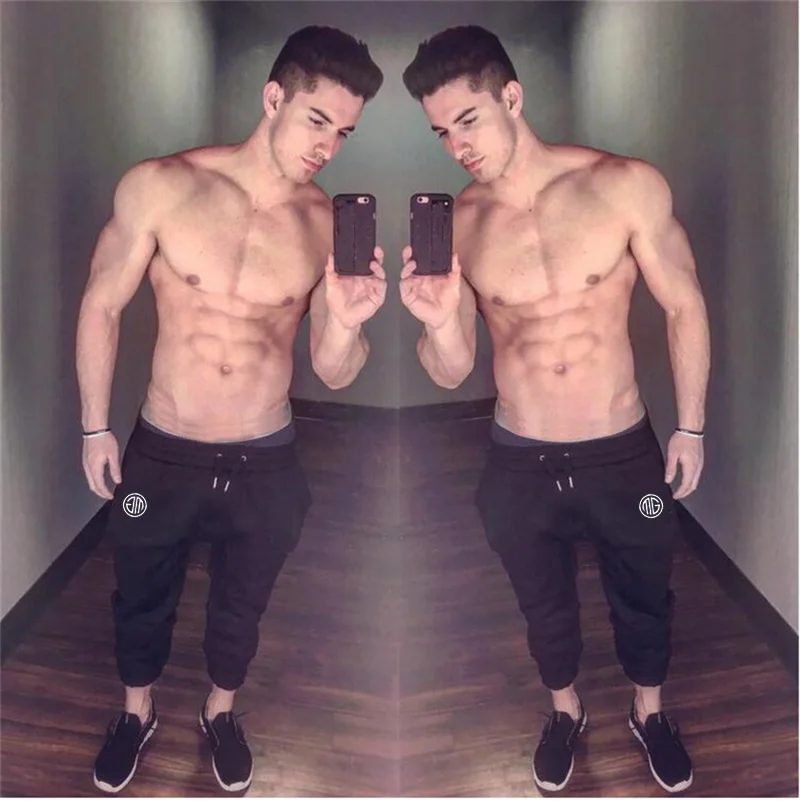 

2019 New Fashion Men's gymnasium Pants,Elastic Cotton Fitness Pants,Sweatpants Trousers Mens Joggers Pants