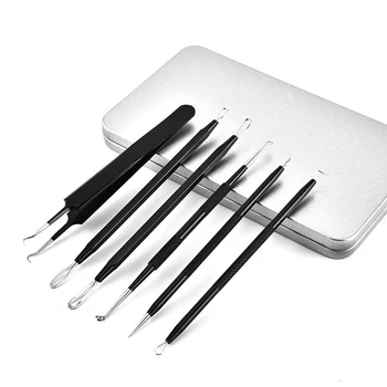 

6 Pcs/set Blackhead Remover Pimple Blemish Comedone Acne Extractor Remover Tool Set Acne Removal Needle