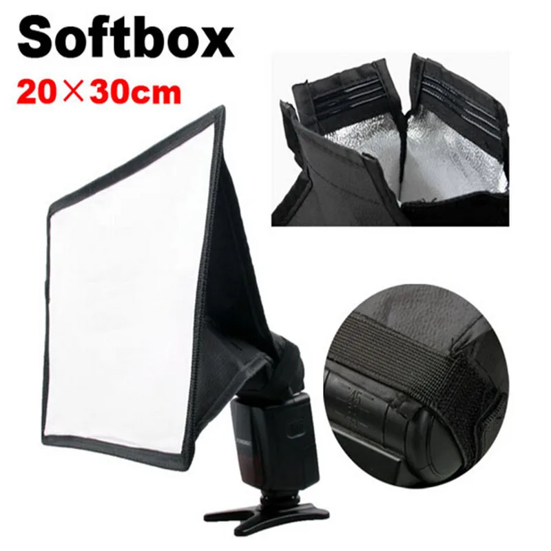 Softbox 20cm*30cm Universal Foldable Flash Light Diffuser Softbox Soft