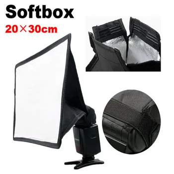

Softbox 20cm*30cm Universal Foldable Flash Light Diffuser Softbox Soft box for Canon Nikon pentax all DSLR CAMERA 580EX SB600