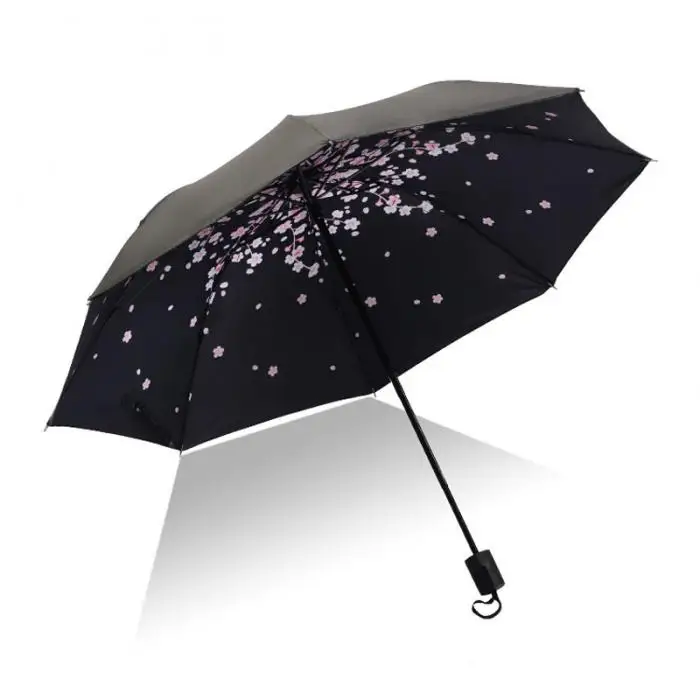 Для мужчин Для Женщин Защита от солнца дождь зонтик с УФ-защитой от ветра Складной Компактный Открытый дорожных зонтов, YU-дом