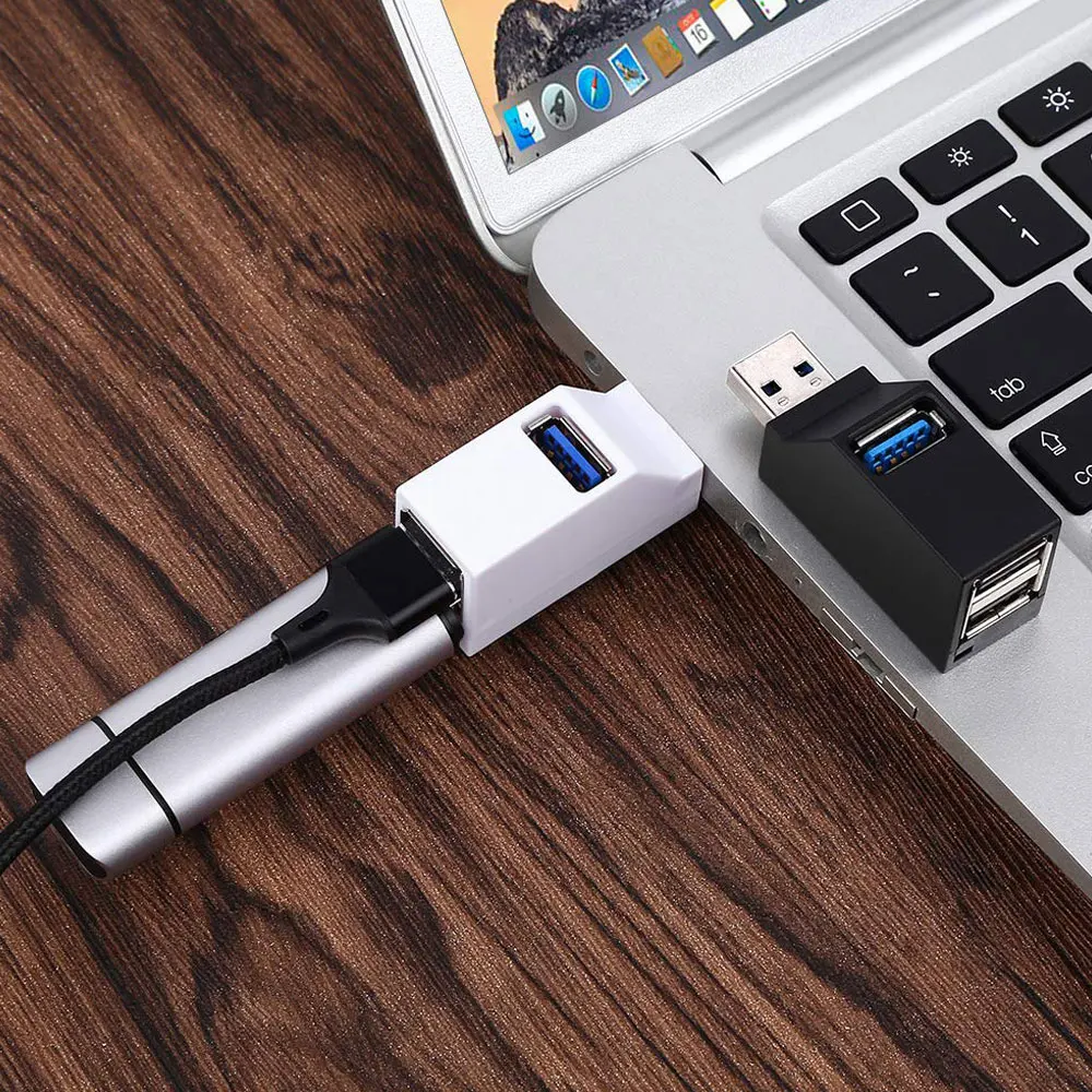 Новые 3 Порты и разъёмы USB концентратор Mini USB 2,0 High Speed концентратор разделитель поля для портативных ПК U дисковая карта считывания кода для iPhone 7 8 X хаб мобильного телефона