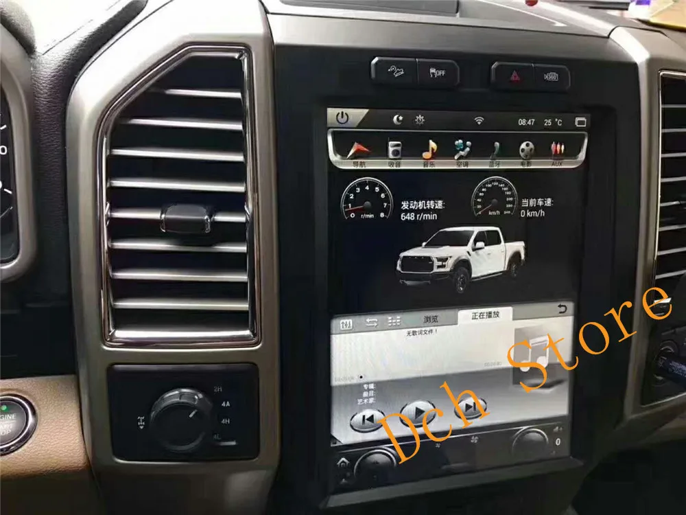 

12.1'' Vertical tesla style Android 8.1 Car DVD player GPS Navigation radio for Ford F150 2014 2015 2016 audio multimedia PX6