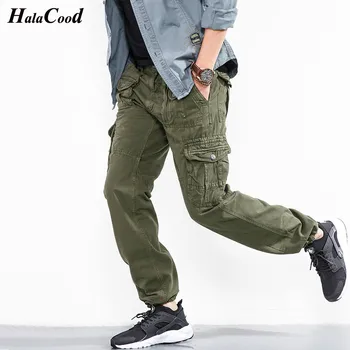 

Autumn Winter New Cargo Pants Men Casual Streetwear Loose Overalls Trousers Man Cotton Hiphop Baggy Pocket Tactical Track Pants