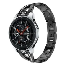 22 ремешок для наручных часов mm для samsung Galaxy Watch 46mm Для женщин Нержавеющая сталь сменный Браслет X Стиль Регулируемый кристаллический браслет