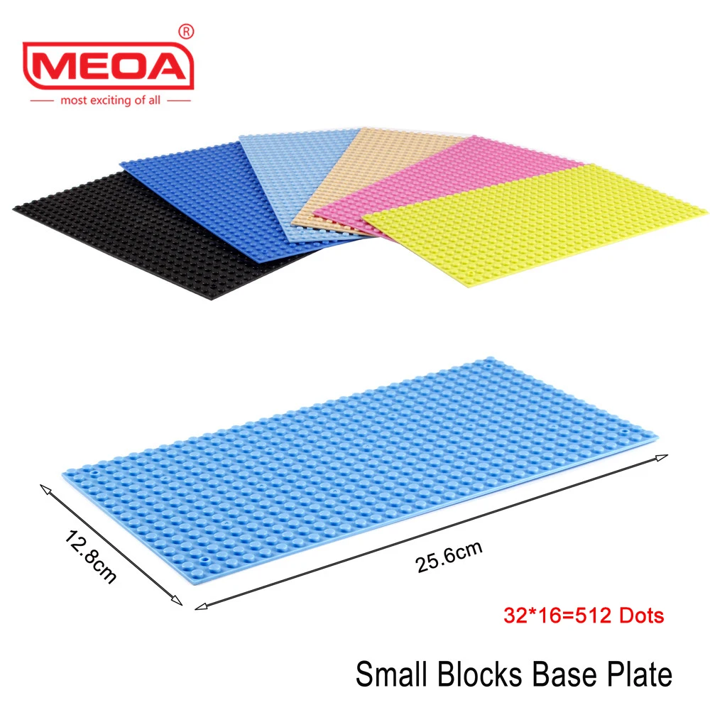 

MEOA Small Building Blocks Spare Parts 16*32 512 Dots Baseplate Bricks 100% Compatible for DIY Assemble Toy for Adult Children