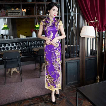

Modern Chinese Wedding Gowns Traditional Qipao Cheongsam Design Evening Dress Embroidery Dresses Vestido Oriental Plus Size 4XL