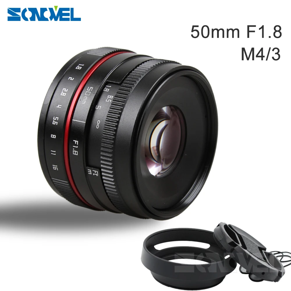 Новинка 50 мм f/1 8 Φ F1.8 объектив камеры для Olympus Panasonic M43 MFT EP5 OMD EM5 Mark II Φ|lens for olympus|50mm