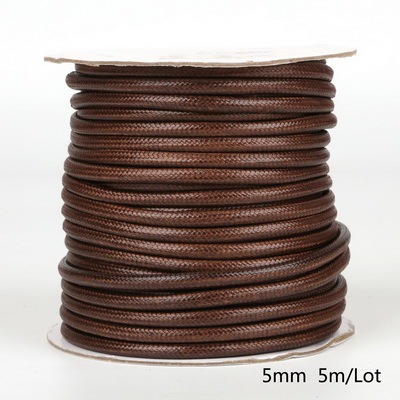 Meters Hot 2.5/3/3.5/4/5mm Waxed Leather Cord Thread Wax Beading Wire Cord Strap Necklace Bracelet DIY Jewelry Findings