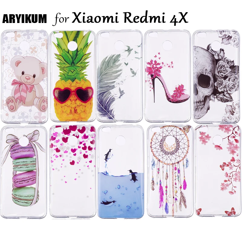 Чехлы для телефонов Xiaomi Redmi 4X 4 X Redmi4X чехол мягкий силиконовый розовый мультяшный