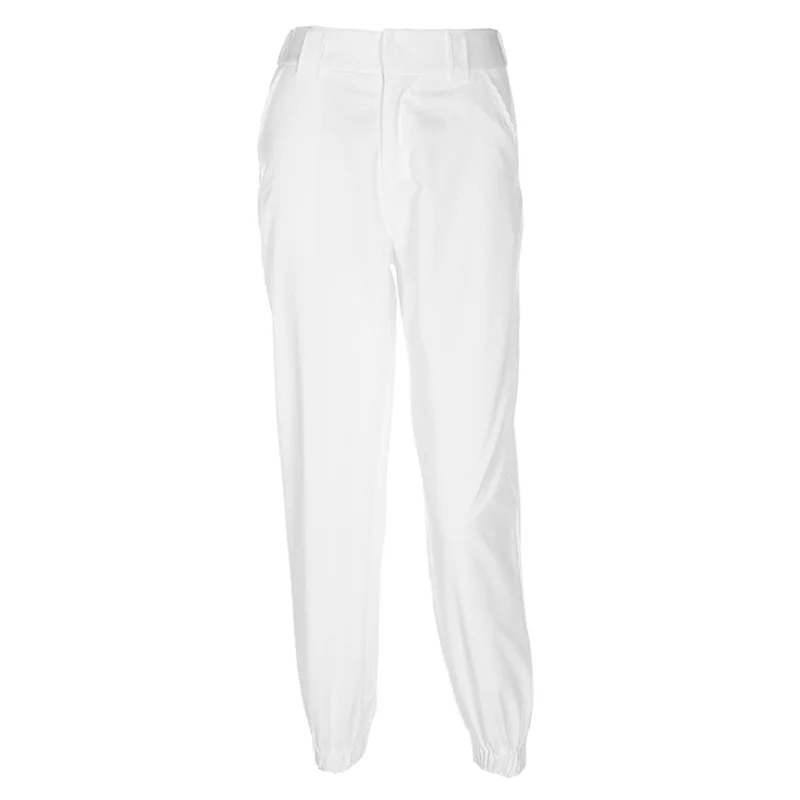 Хит, большие карманы, брюки-карго, женские, высокая талия, свободные, уличная одежда, брюки, мешковатые, тактические, брюки, высококачественный хип-хоп, штаны для бега - Цвет: Белый