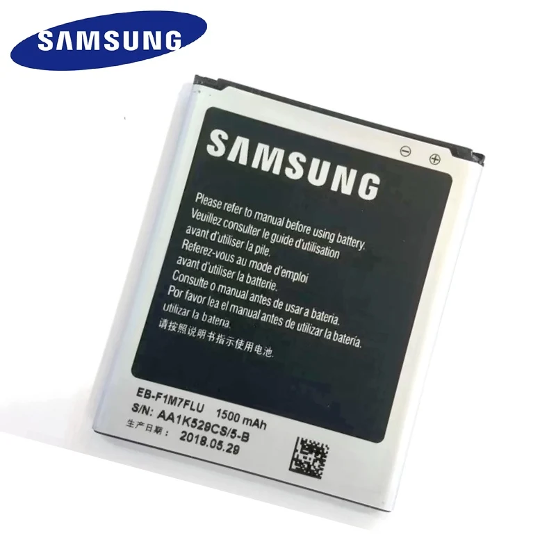 Оригинальный аккумулятор Samsung для Galaxy S3 Mini i8160 i8190 i8200 EB F1M7FLU без NFC 3 Pin 1500 мАч