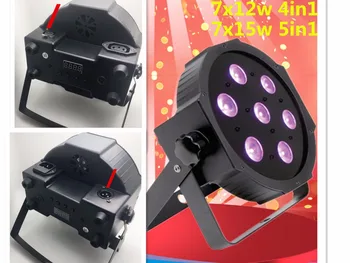 

NEW CREE RGBWA 7x15 W LED Flat SlimPar Luce 5in1 RGBWA LED DJ Wash Stage Light dmx luce della lampada 6/8 channes