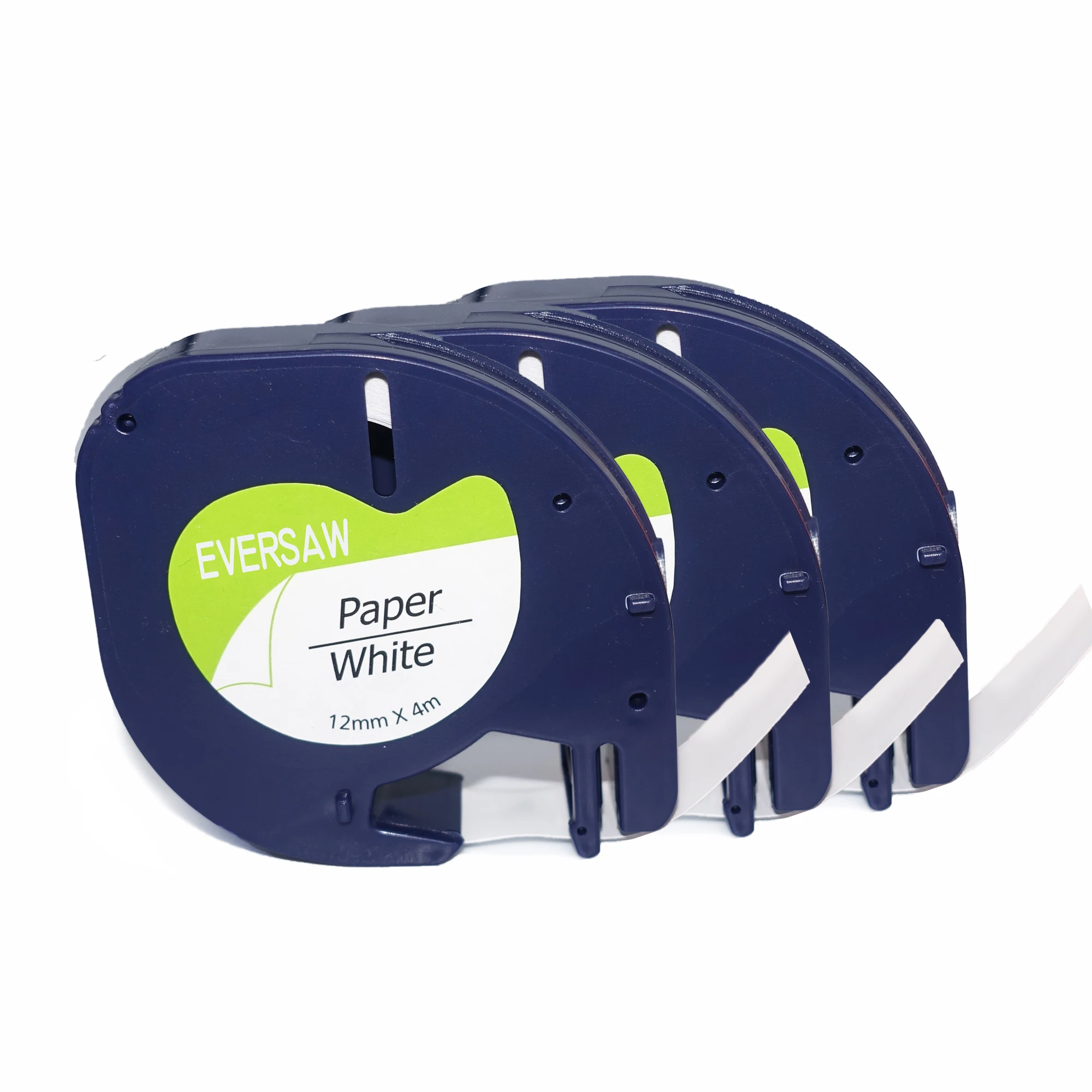 

10 packs dymo letratag 91200 paper label 12mm*4M LetraTag tape Black on White for dymo label maker