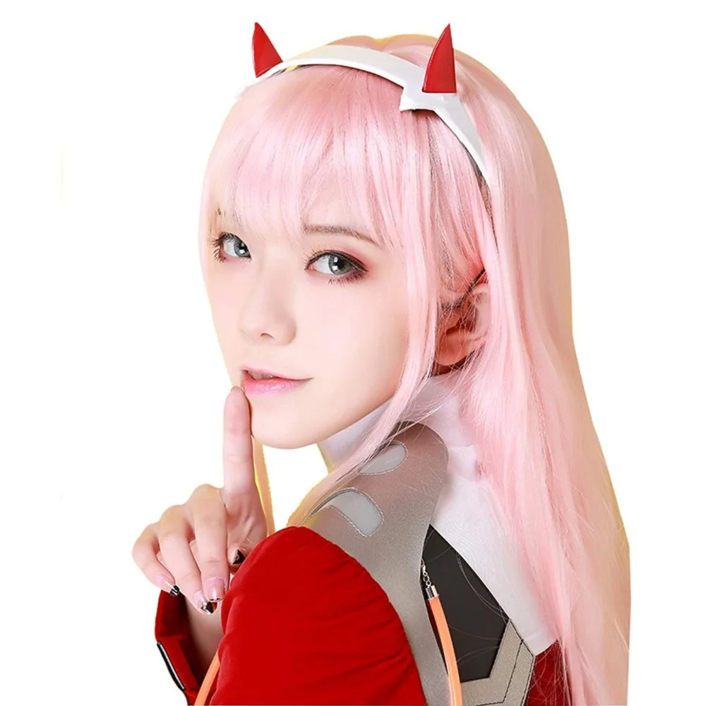 

AniLnc 100cm Long Straight Darling in The FRANXIXX ZERO TWO CODE : 002 Synthetic Pink Cosplay Wigs For Women
