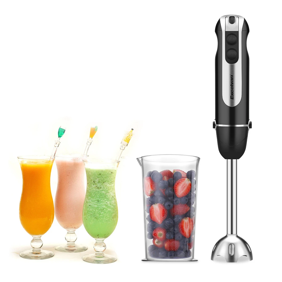 Prodotto Excelvan Powerful 3in1 600W Hand Blender Baby Food Stainless Steel Blender with