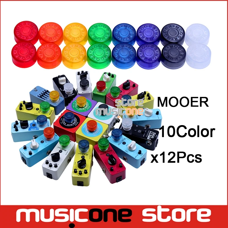 12Pcs Mooer Candy Footswitch Topper Plastic Knob Footswitch Protector