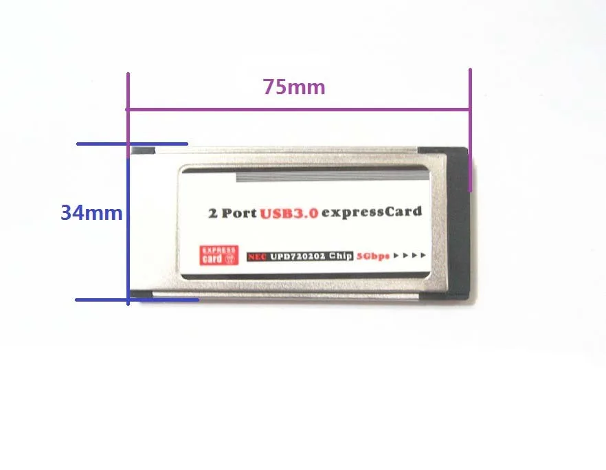 Express to USB 3,0 ExpressCard адаптер 5 Гбит/с PCMCIA двойной 2 порта для чипсета NEC 34 мм слот Express Card конвертер