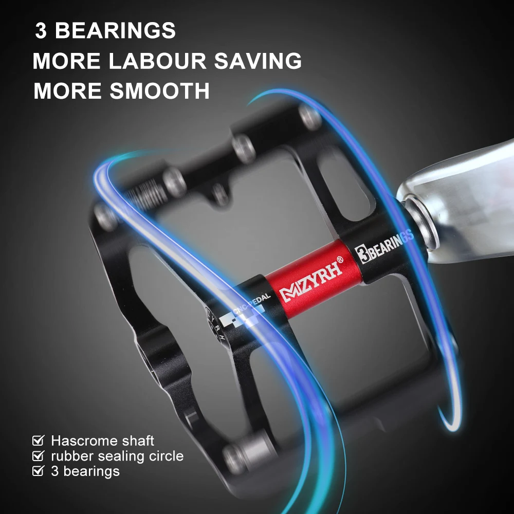 

Joytutus Bicycle Pedals Bike Bicycles Cycling MTB Mountain Racing Bicycle Pedal CNC aluminum Bearing Pedals for Road Bike