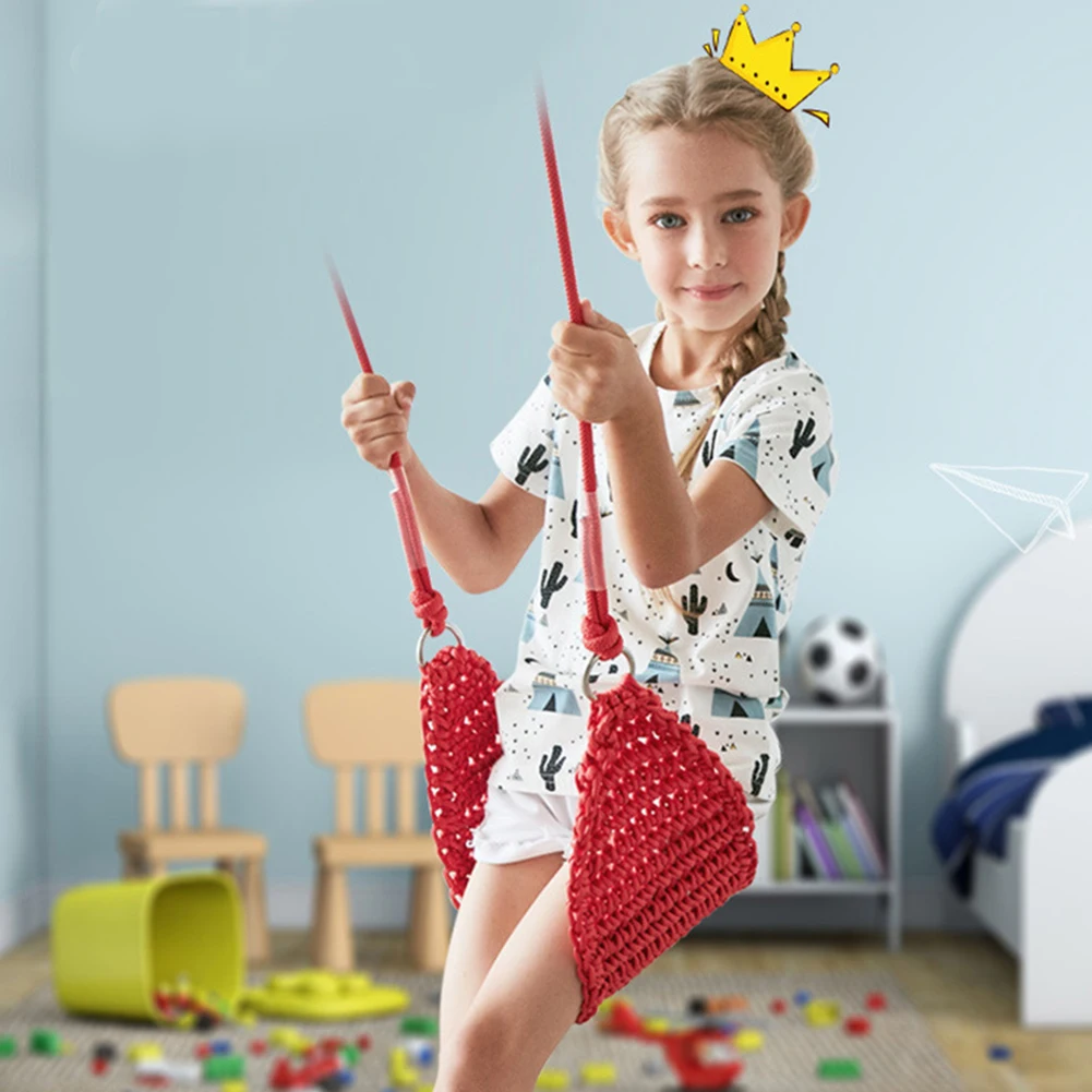 Детская качающаяся игрушка в помещении, веревка, сетка, качели, сиденье поставляется с мягким анти-столкновением, включая полоски, крюк и качели набор ремней