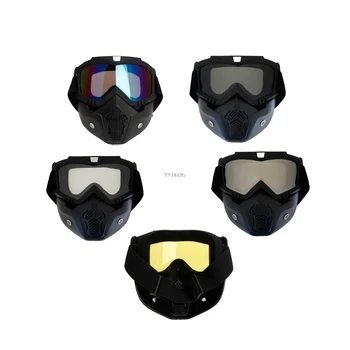 

2018 New Motocross Goggles Face Glasses Dust Mask With Detachable Motorcycle Glasses Apr
