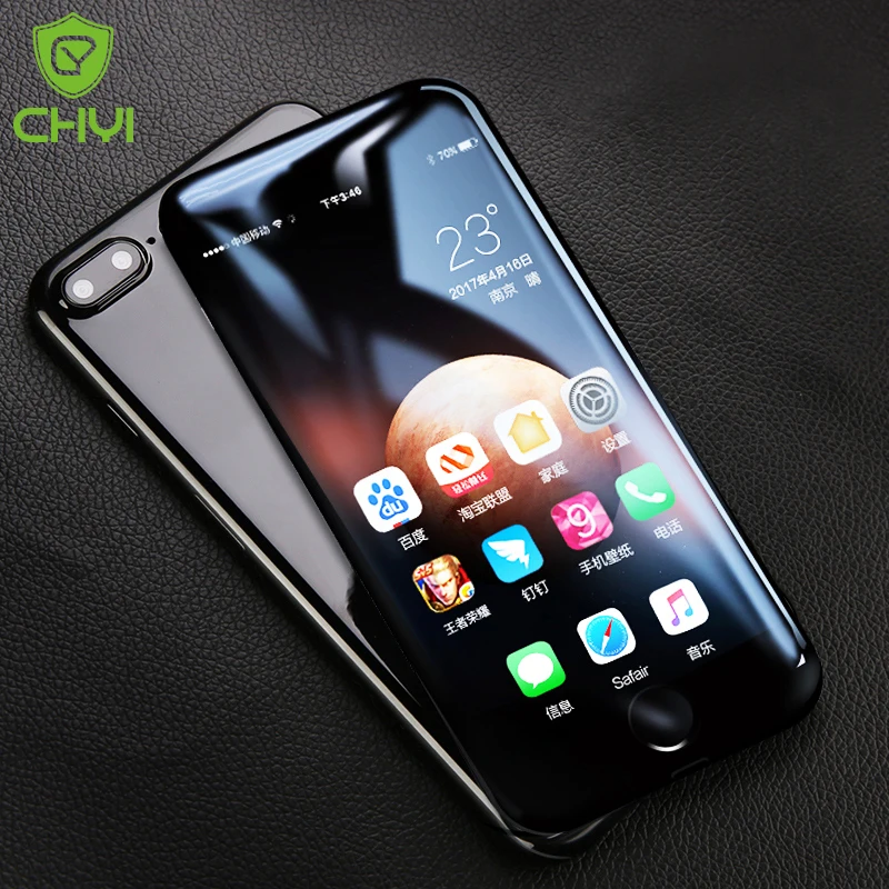 Изогнутое стекло CHYI 5D для Iphone 7 6 6s защита экрана олеофобное покрытие 9H закаленное