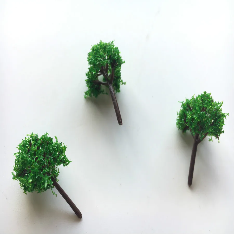 50pcs/lot Architecture N Z 1:1000 Scale Model Miniature Green Trees In 3.5cm For Ho Train Layout - Image 3