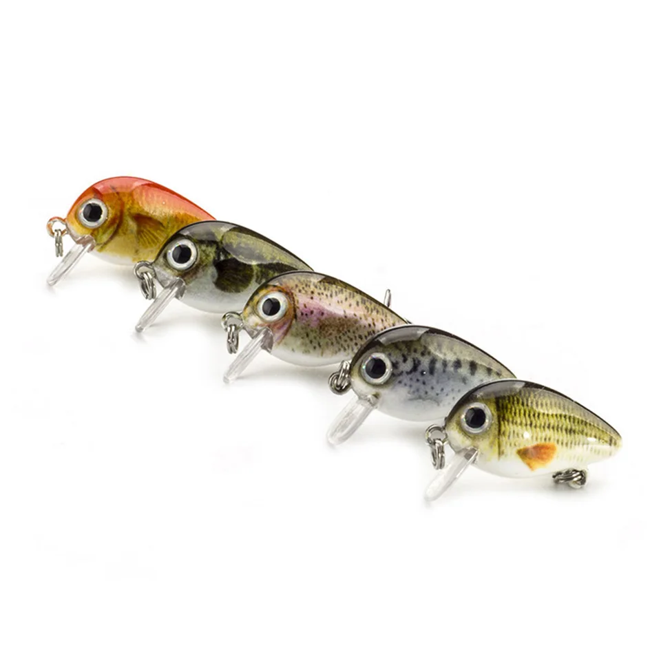 WALK FISH 5 шт./лот 1 8 г 3 см Воблер Topwater 0 м японский мини кренкбейт приманок с