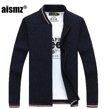 

Aismz Cardigan Sweater Men Clothes 2018 Pull Homme Sueter Hombre Man thick winter coat men's casual loose zipper sweaters Roupas