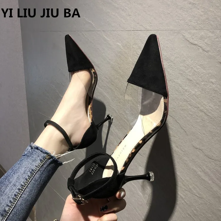 

Women Sandals Shoes Ladies High Heels Pumps Sexy Dancing dress Wedding Shoes Zapatos Mujer Ankle Pointed Toe shoes women **533
